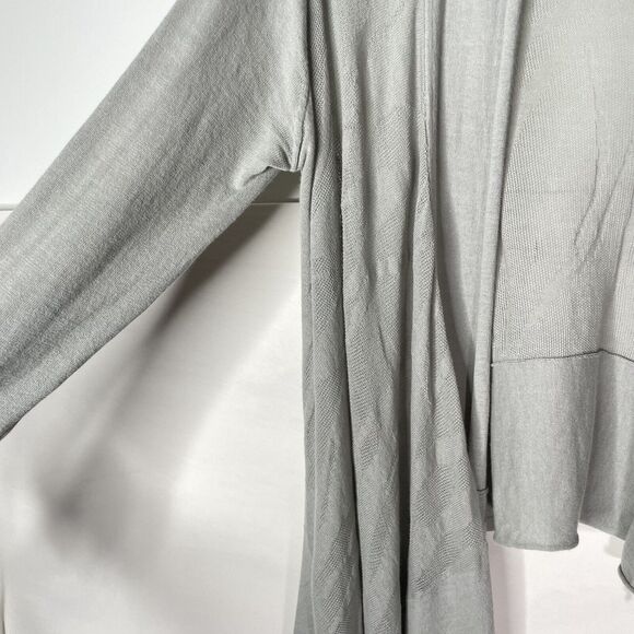 Stella Carakasi Open Front Cardigan S/M Lyocell Cotton Olive Textured Knit - Picture 9 of 11